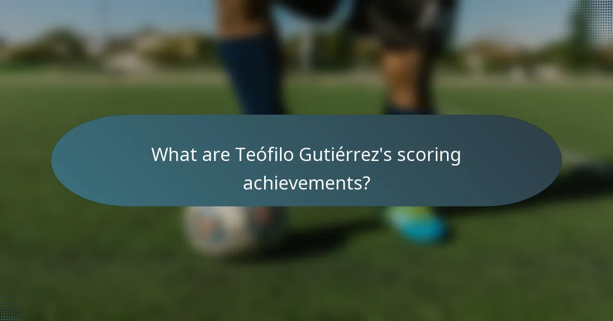 What are Teófilo Gutiérrez's scoring achievements?