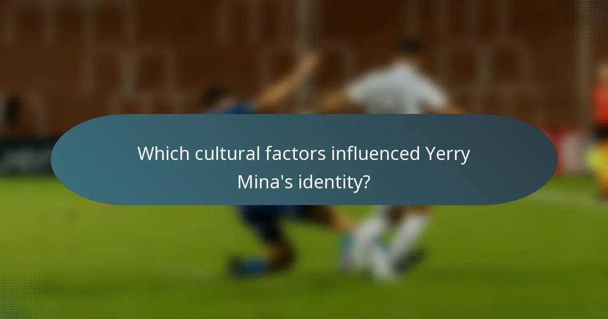 Which cultural factors influenced Yerry Mina's identity?
